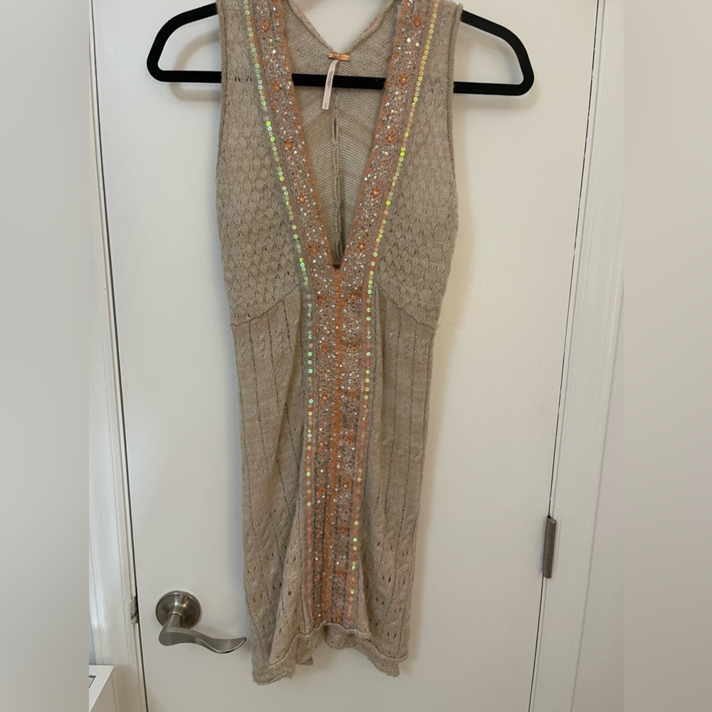 Free People, knit crochet sweater or dress, Size S